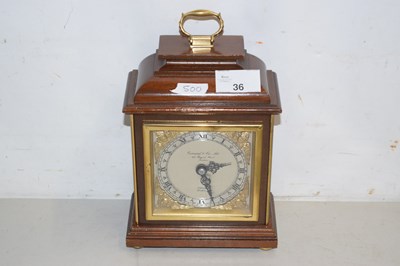 Lot 36 - A mantel clock, the silvered dial marked...