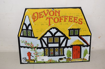 Lot 48 - A modern metal sign for Devon Toffees