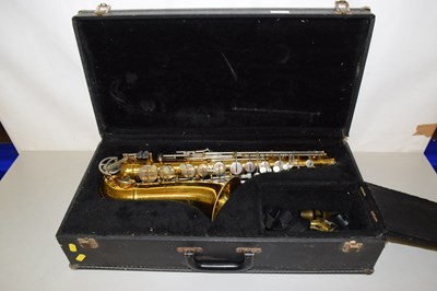 Lot 72 - A cased saxaphone marked King 613 USA