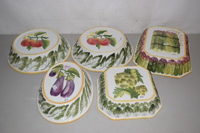 Lot 173 - Quantity of pottery dishes modelled with fruit