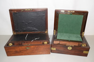 Lot 178 - Two brass bound Victorian writing slopes, one...