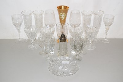 Lot 188 - Quantity of glass wares, champagne flutes,...