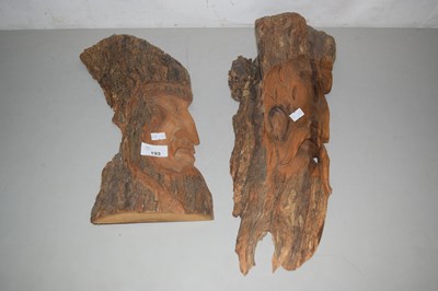 Lot 193 - Two carved models of American Indians