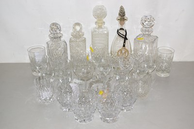 Lot 196 - Group of four decanters, whisky glasses with...