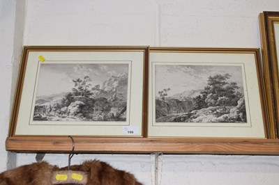 Lot 199 - An 18th Century etching of drovers and pack...
