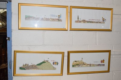 Lot 220 - Watercolours of Spanish scenes for Santo...
