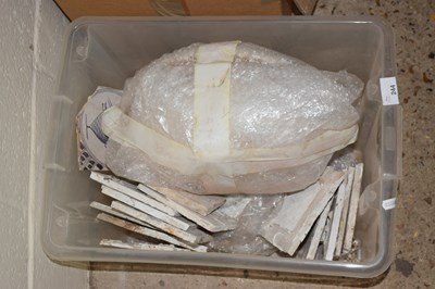 Lot 244 - Box containing a quanity of 18th Century tiles...