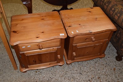 Lot 253 - Pair of pine bedside cabinets