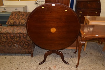 Lot 255 - Reproduction mahogany folding circular table