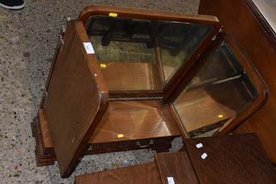 Lot 262 - Triple dressing table mirror with drawer beneath