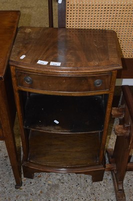 Lot 297 - A reproduction mahogany open front bedside...