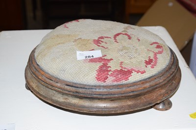 Lot 284 - Small needlework footstool (a/f)
