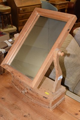 Lot 286 - Small pine framed dressing table mirror