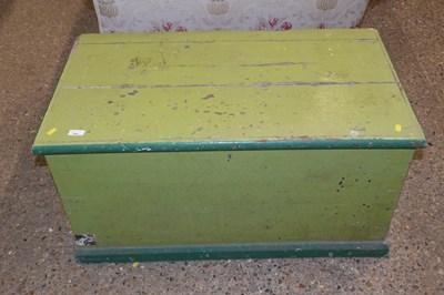 Lot 291 - Painted wooden storage trunk