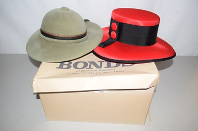 Lot 500 - A pair of ladies felted hats, one by Philip...