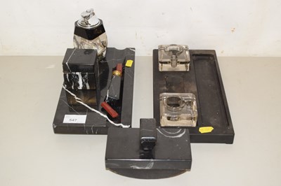 Lot 547 - A pair of inkwells