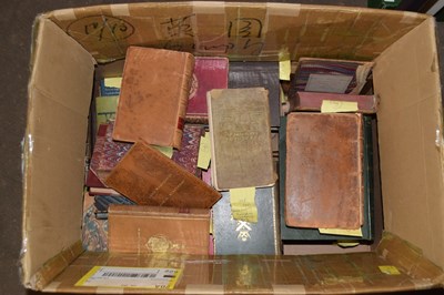 Lot 583 - A box of antiquarian and leather bound books