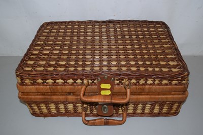 Lot 590 - A wicker picnic hamper