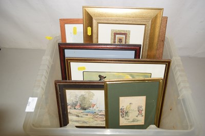 Lot 591 - Box of various framed prints and pictures