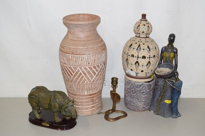 Lot 619 - Mixed lot of African style ceramics