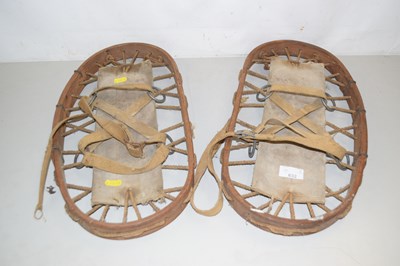 Lot 632 - A pair of vintage snow shoes