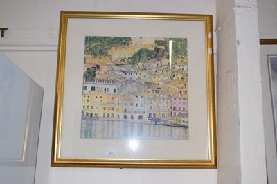 Lot 672 - A print of a continental scene by Gustav Klimpt