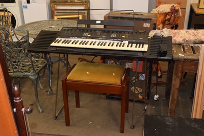 Lot 717 - A Yamaha PSR-2500 electronic keyboard and stool