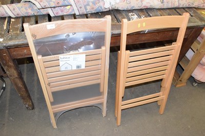 Lot 720 - A pair of Habitat wooden folding chairs