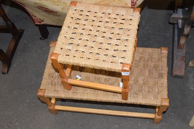 Lot 732 - A pair or rattan stools