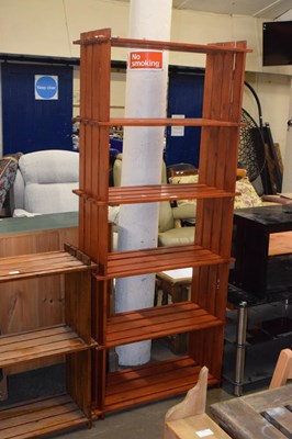 Lot 737 - A tall painted shelf unit