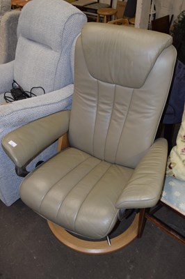 Lot 763 - Modern leather swivel chair