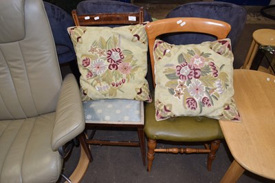 Lot 764 - A pair of vintage dining chairs and cushions
