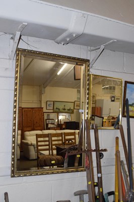 Lot 793 - A modern gilt framed mirror together with one...