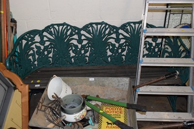 Lot 797 - A wooden and iron garden bench