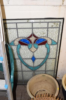 Lot 801 - A stained glass panel