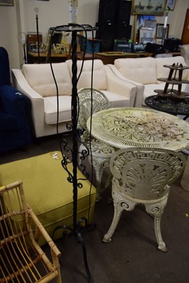Lot 815 - A wrought iron effect floor lamp