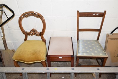 Lot 814 - Two dining chairs together with a further...
