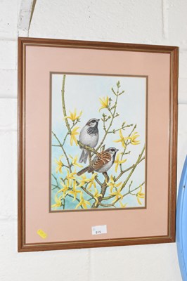Lot 815 - A framed and glazed study of two chaffinch's