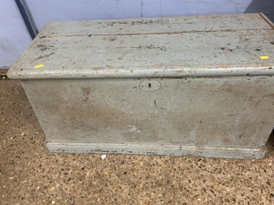 Lot 291A - Green wooden trunk