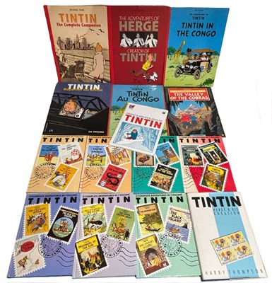 Lot 20 - ONE BOX: Various Tintin books