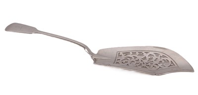 Lot 2 - A Victorian silver fiddle pattern fish slice...