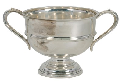 Lot 22 - A silver twin handled pedestal bowl, makers...