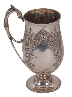 Lot 26 - A Victorian silver christening mug, the...