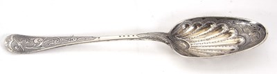 Lot 30 - A George III silver tablespoon decoratively...