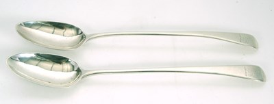 Lot 33 - A pair of George III silver Old English...