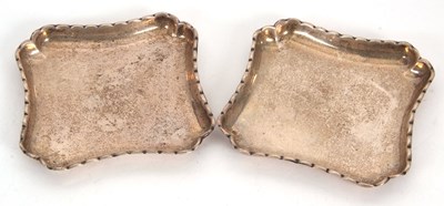Lot 42 - A pair of George V silver pin/trinket trays of...