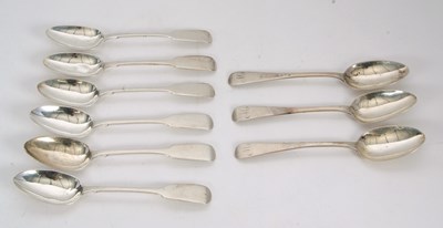 Lot 50 - Mixed Lot: A set of six William IV silver...