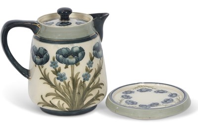 Lot 233 - W Moorcroft for J Macintyre & Co; Florian "Blue Poppy" Teapot and Stand