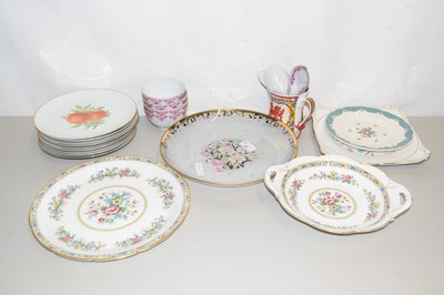 Lot 22 - Mixed lot of German fruit decorated plates,...