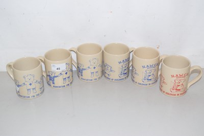 Lot 45 - Group of six mugs produced for the National...